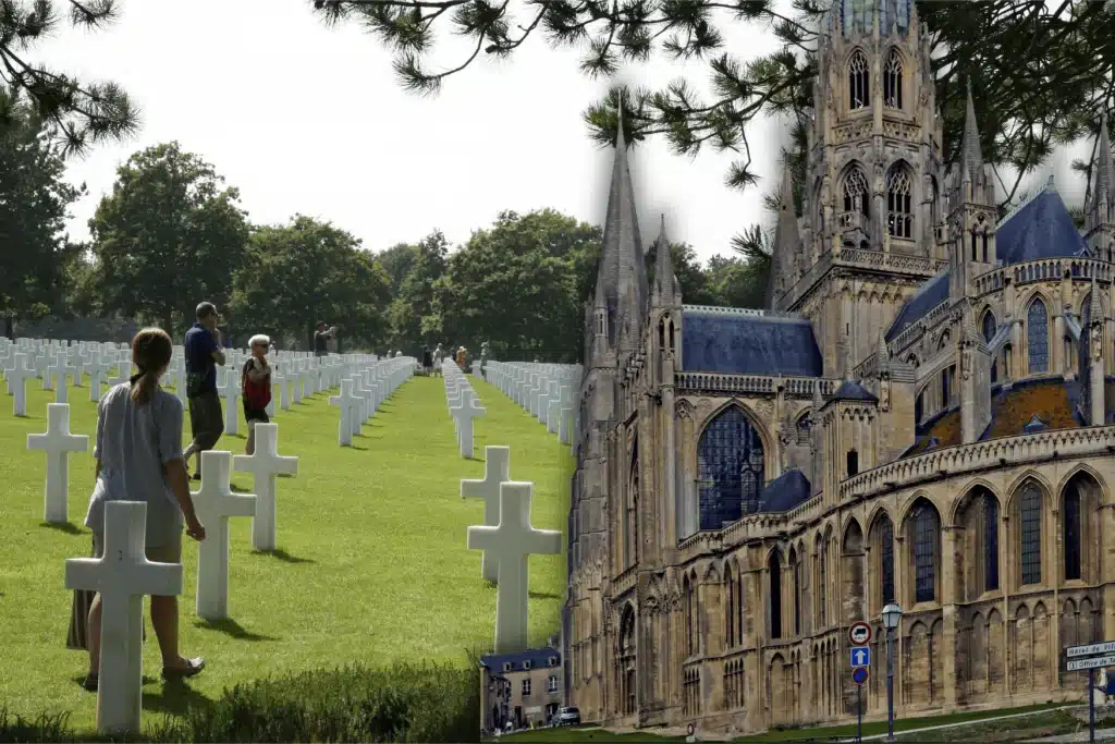 picture of american cemetery and bayeux in Normandy