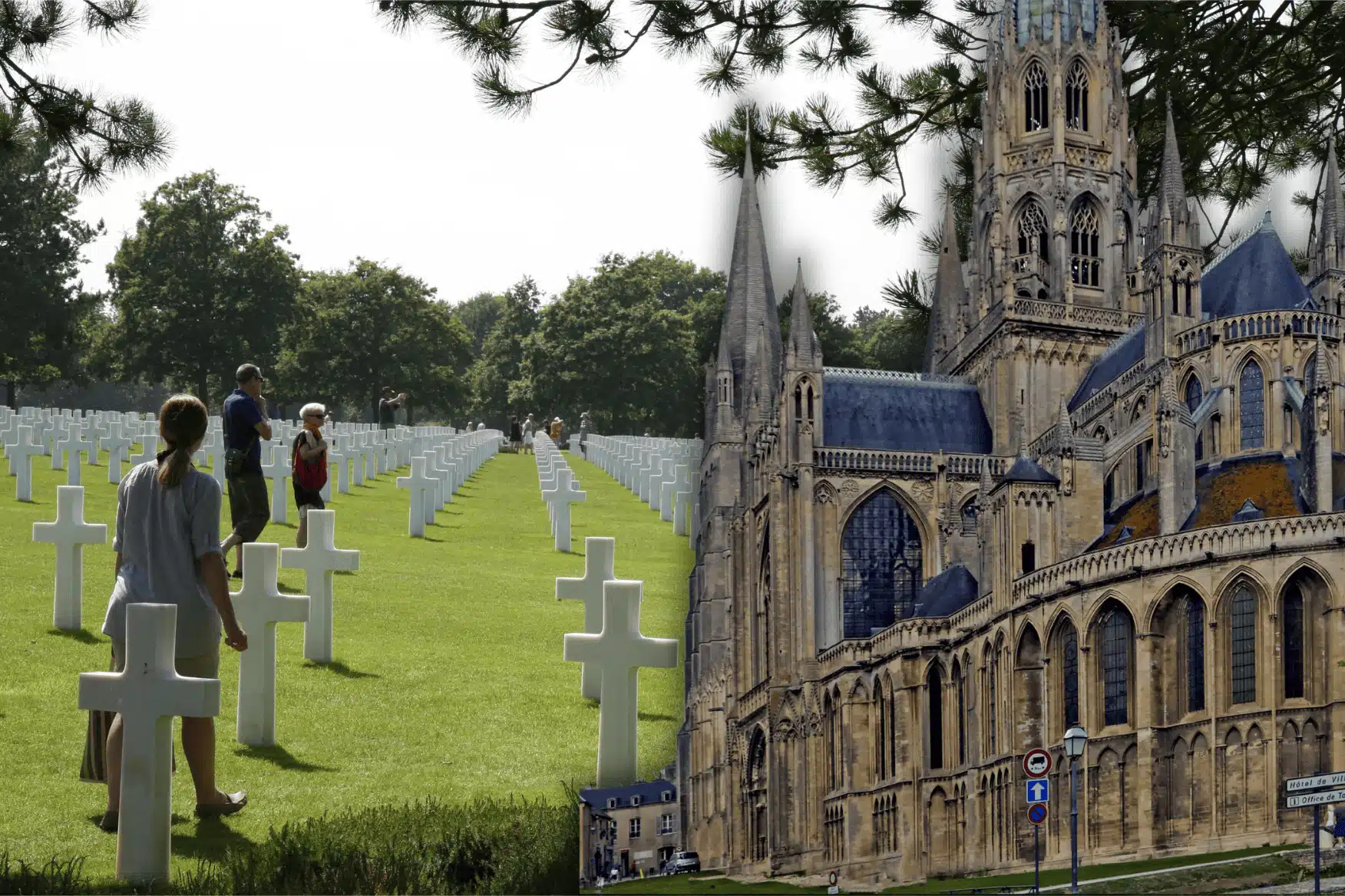 picture of american cemetery and bayeux in Normandy